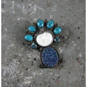 Sajen 935 Sterling Silver Pendant / Pin, made in Bali, vintage